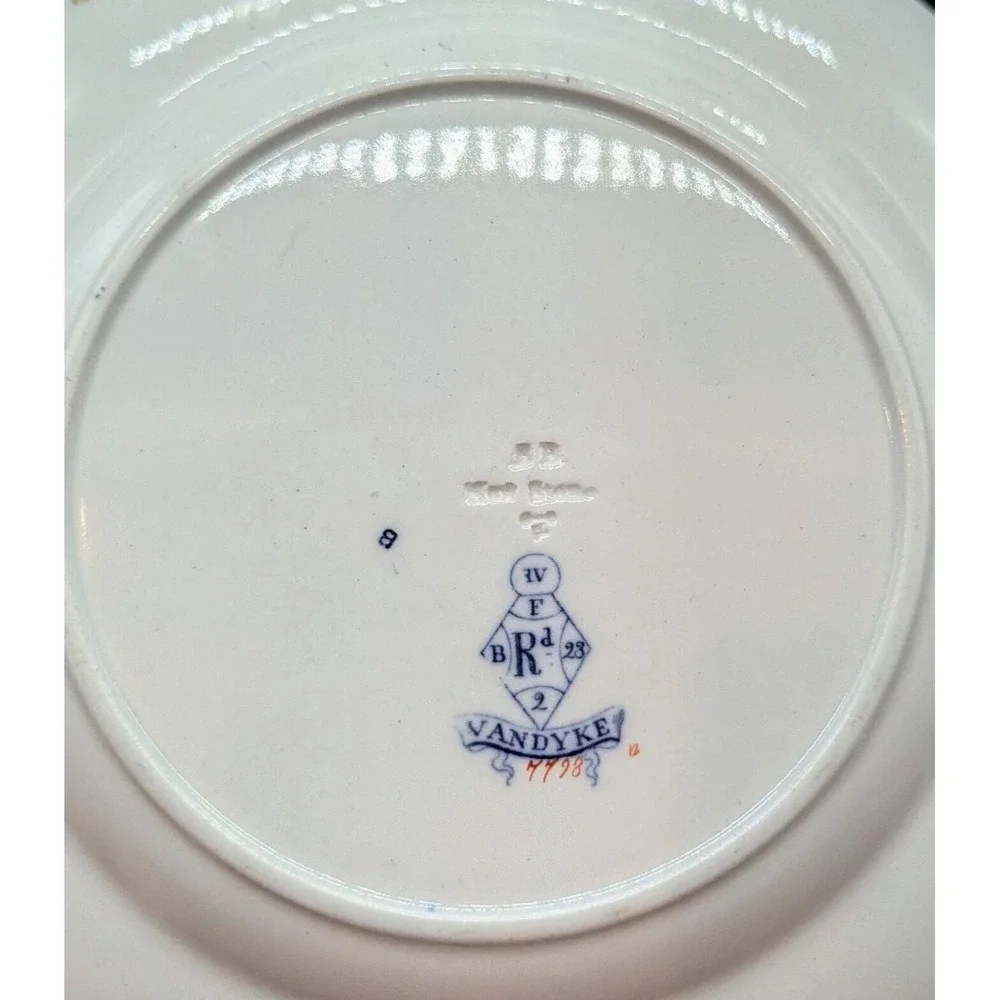 Antique‎ Minton Earthenware Vandyke Pattern Dinner Plate 10